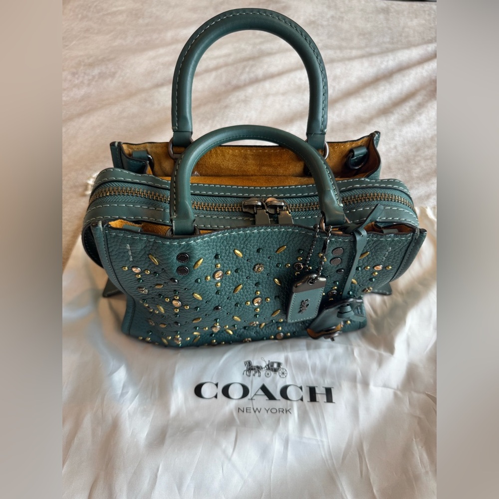 Coach Rogue 25 Prairie Rivets - Dark Turquoise